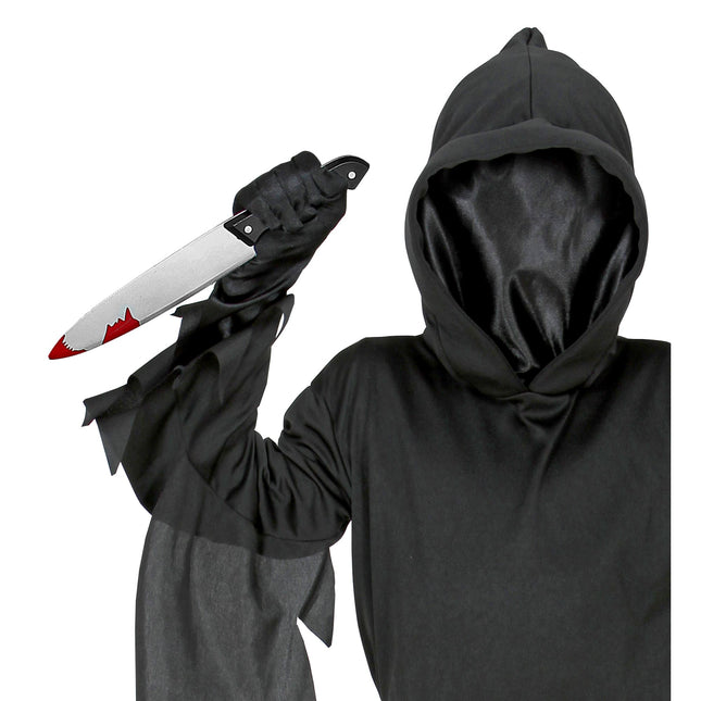 Coltello finto di Halloween insanguinato 30 cm