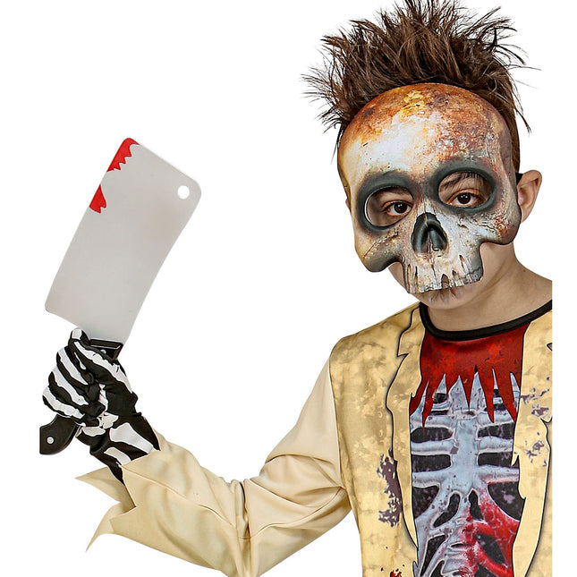 Coltello finto sangue di Halloween 30 cm
