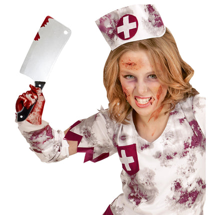 Coltello finto sangue di Halloween 30 cm