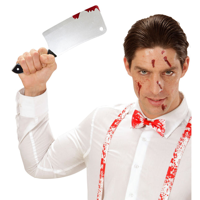 Coltello finto sangue di Halloween 30 cm