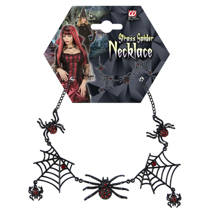 Collana di Halloween con ragni neri