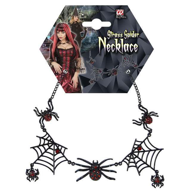 Collana di Halloween con ragni neri