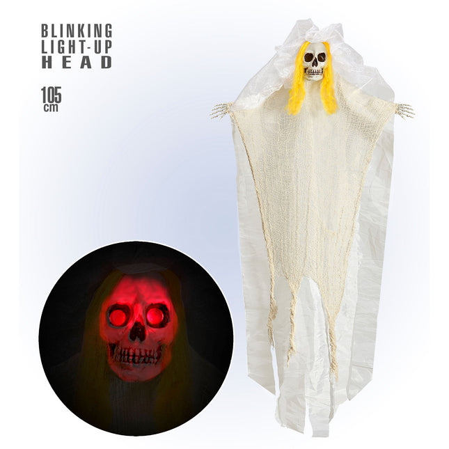 Bambola sposa di Halloween con luci 1,05 m