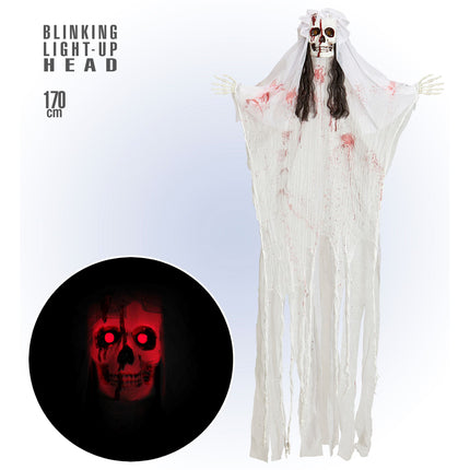 Bambola di Halloween Scheletro Sposa 1,7 m