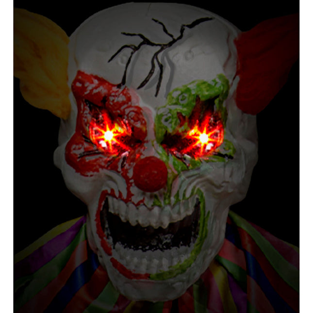 Bambola clown di Halloween con luci e suoni 2,4 m