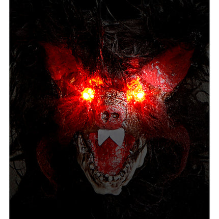 Pipistrello finto di Halloween con luce 89 cm