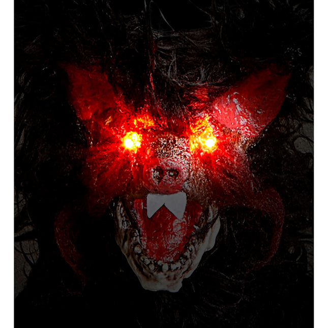 Pipistrello finto di Halloween con luce 89 cm