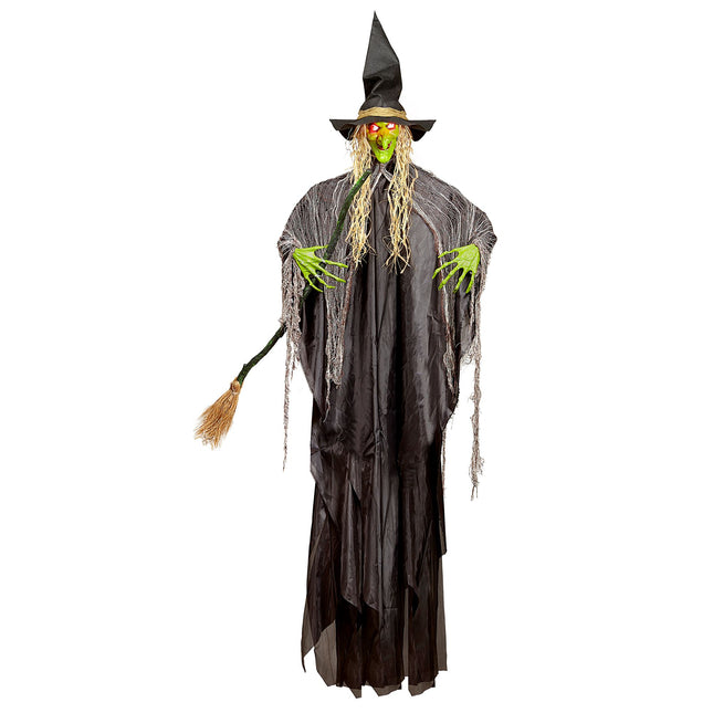 Decorazione appesa di Halloween Strega con luce e suono 2,4 m