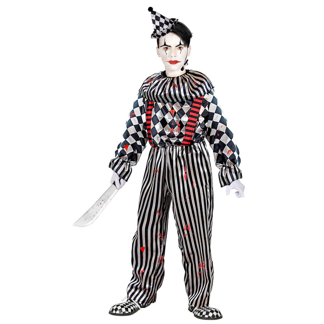 Costume di Halloween da clown per bambino 4 pezzi