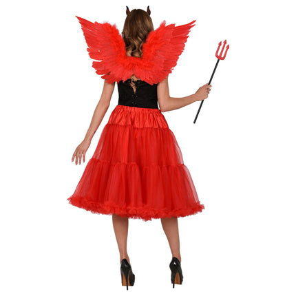 Gonna rossa in tulle 65 cm