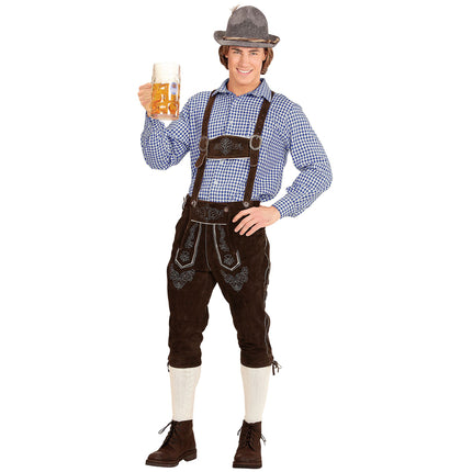 Camicia Oktoberfest Uomo Blu Bianco