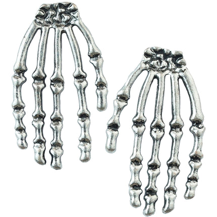 Orecchini di Halloween a forma di mano scheletrica