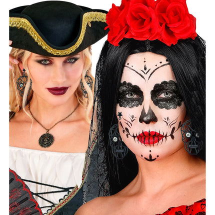 Orecchini di Halloween a forma di scheletri