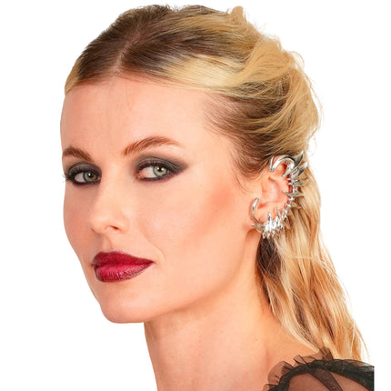 Orecchino a cuffia con finto piercing per Halloween