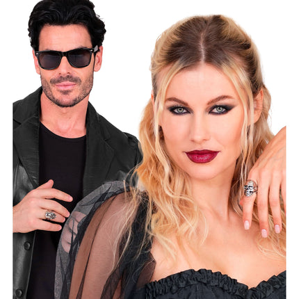 Anello di Halloween con teschio lucido