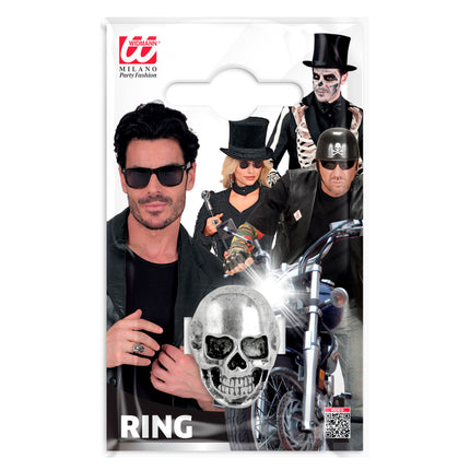Anello di Halloween con teschio lucido