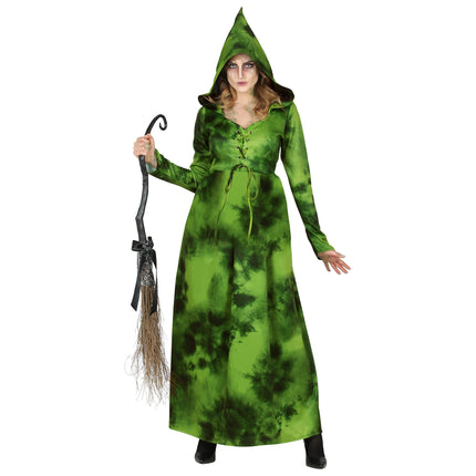 Vestito di Halloween da strega della foresta verde