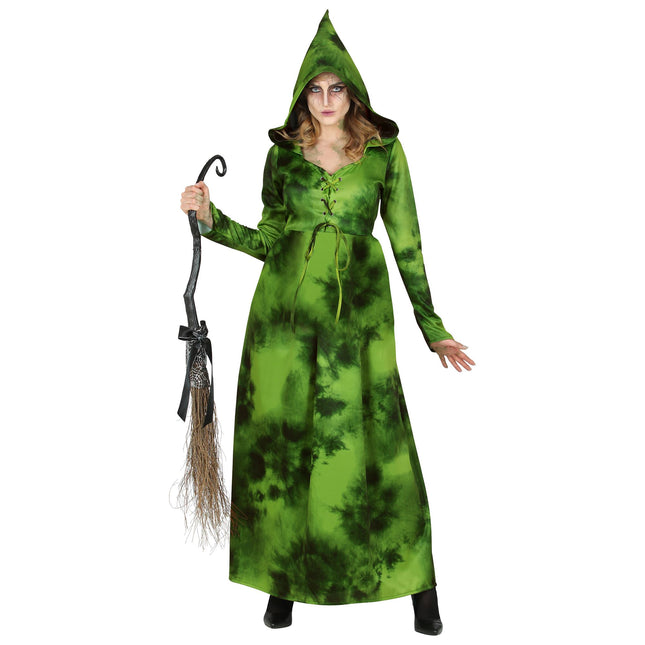 Vestito di Halloween da strega della foresta verde