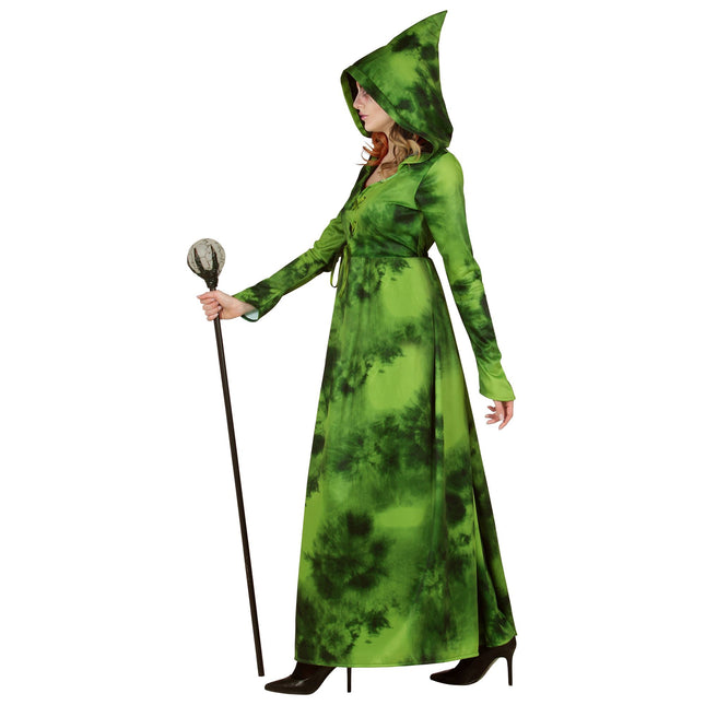 Vestito di Halloween da strega della foresta verde