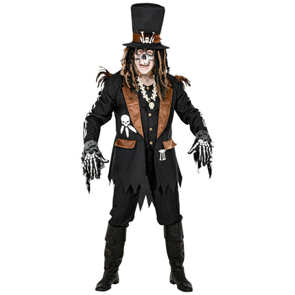 Costume Halloween Voodoo da uomo 3 pezzi