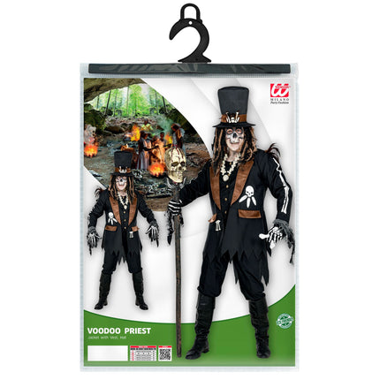 Costume Halloween Voodoo da uomo 3 pezzi