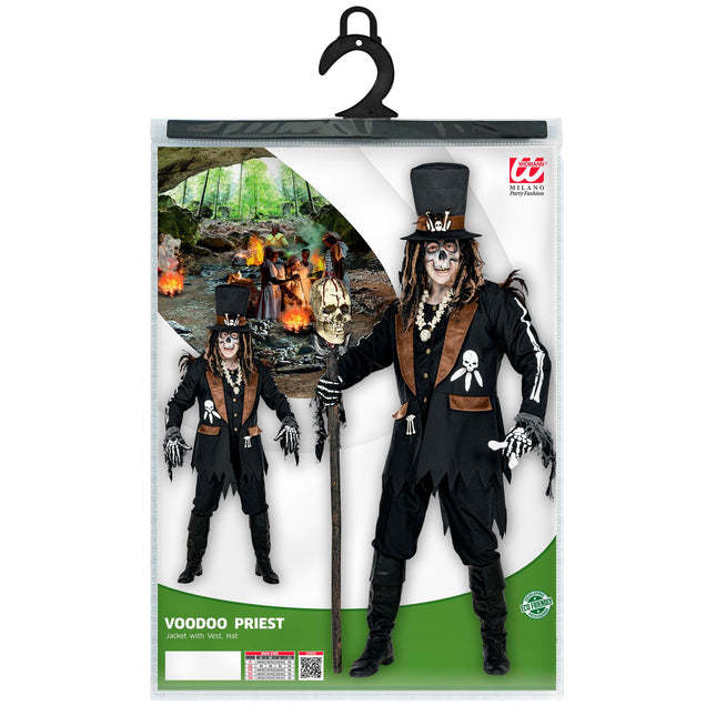 Costume Halloween Voodoo da uomo 3 pezzi