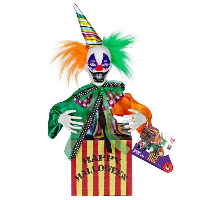 Bambola clown saltellante con suoni e luci 37 cm