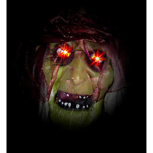 Bambola strega di Halloween con luce 1,7 m