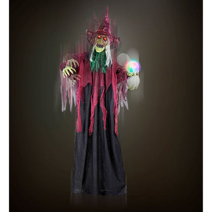 Bambola strega di Halloween con luce 1,7 m