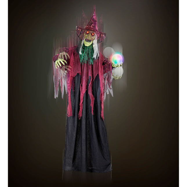 Bambola strega di Halloween con luce 1,7 m
