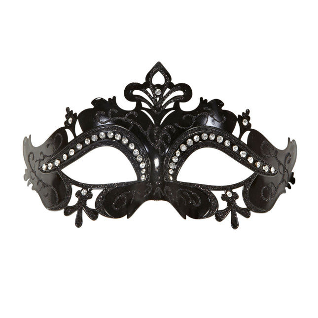 Maschera occhi nera Venezia nera