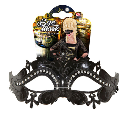 Maschera occhi nera Venezia nera