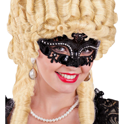 Maschera occhi nera Venezia nera