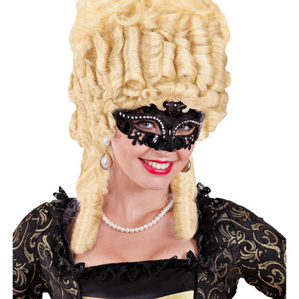 Maschera occhi nera Venezia nera