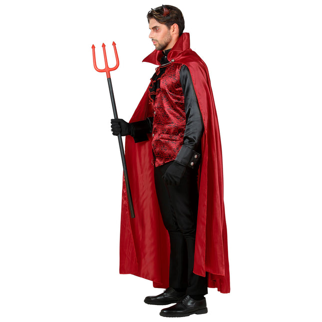Costume Halloween Diavolo Nero Rosso Uomo