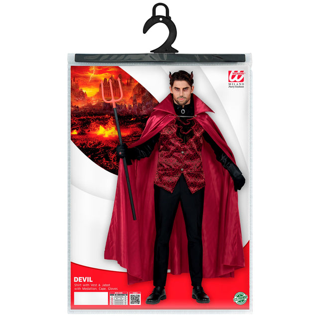 Costume Halloween Diavolo Nero Rosso Uomo