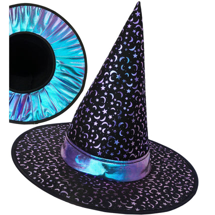 Cappello da strega di Halloween per bambini con stelle e luna