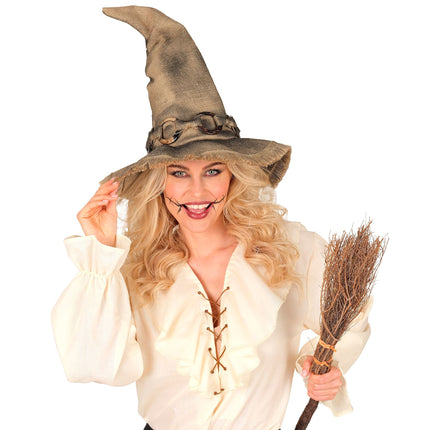 Cappello da strega di Halloween marrone