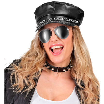 Girocollo di Halloween nero con borchie