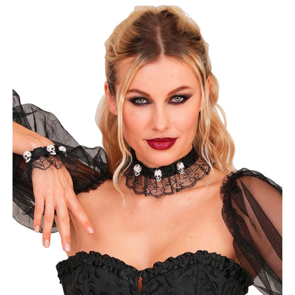 Set di gioielli di Halloween: choker e braccialetto