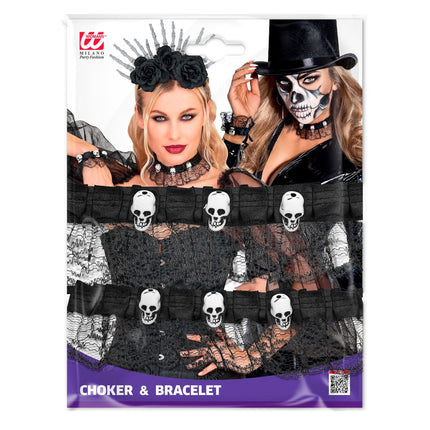 Set di gioielli di Halloween: choker e braccialetto