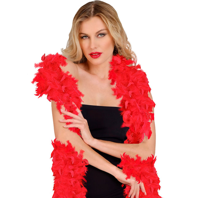 Piume di boa rosso 1,8 m