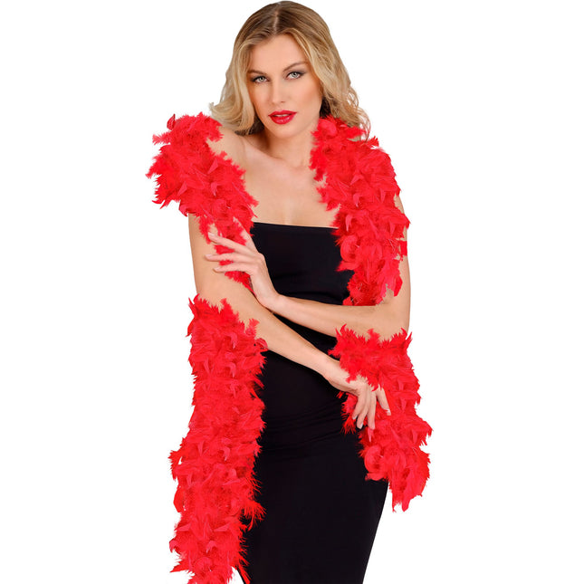Piume di boa rosso 1,8 m