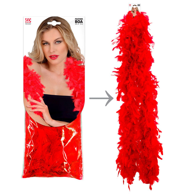 Piume di boa rosso 1,8 m
