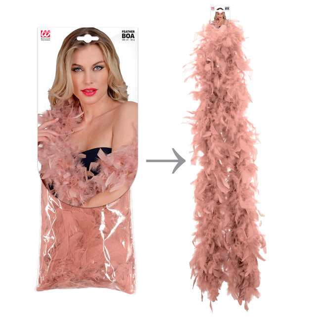 Piume di Boa rosa 1,8 m