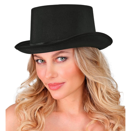 Cappello a cilindro nero per Halloween, 60 cm
