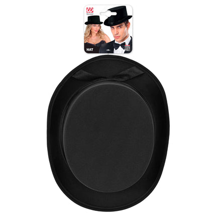 Cappello a cilindro nero per Halloween, 60 cm