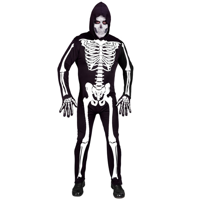 Costume Halloween Uomo Scheletro 2 pezzi
