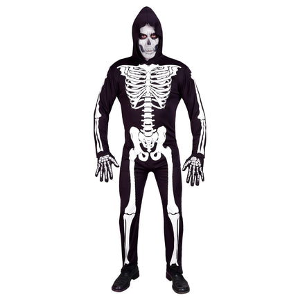 Costume Halloween Uomo Scheletro 2 pezzi