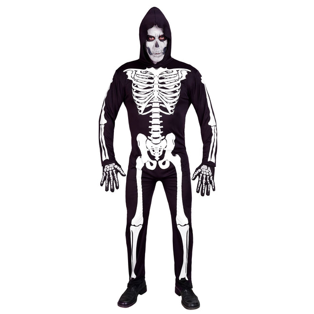 Costume Halloween Uomo Scheletro 2 pezzi